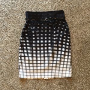 Worthington black and white pencil skirt